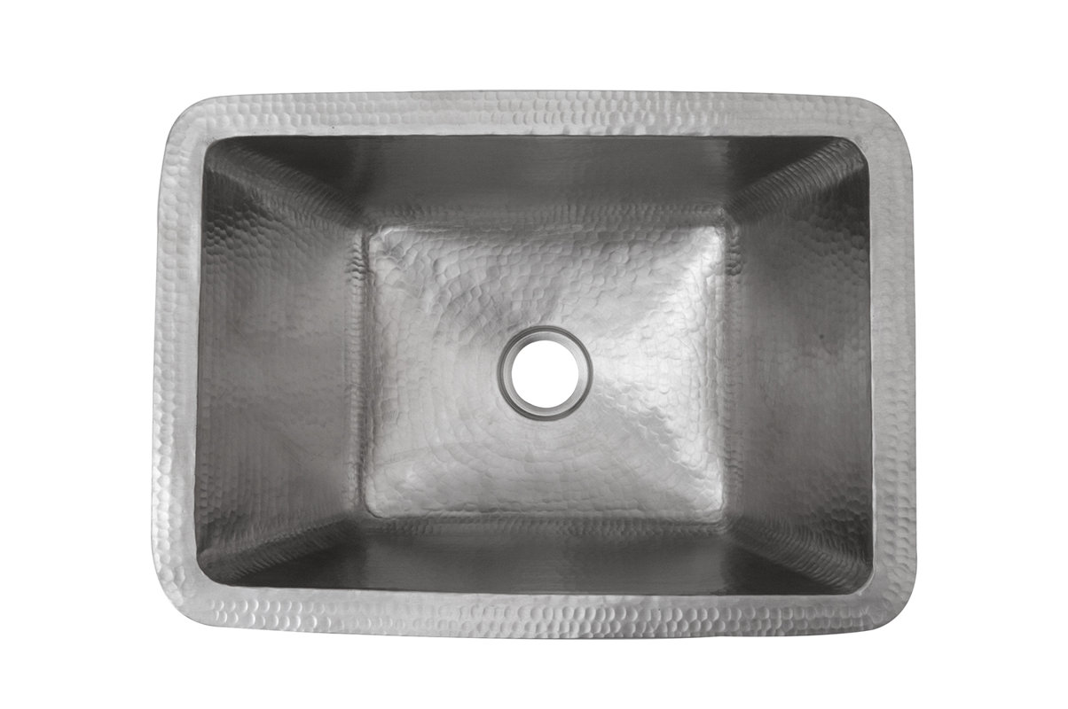 Premier Copper Products Metal Rectangular Undermount Bathroom Sink